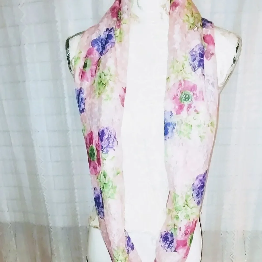 4 FOR $20 J FRANCIS Infinity Scarf Pink Polyester